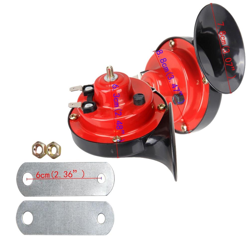 Car snail horn 12v super loud warning dual tone horn general motorcycle truck whistle modified horn