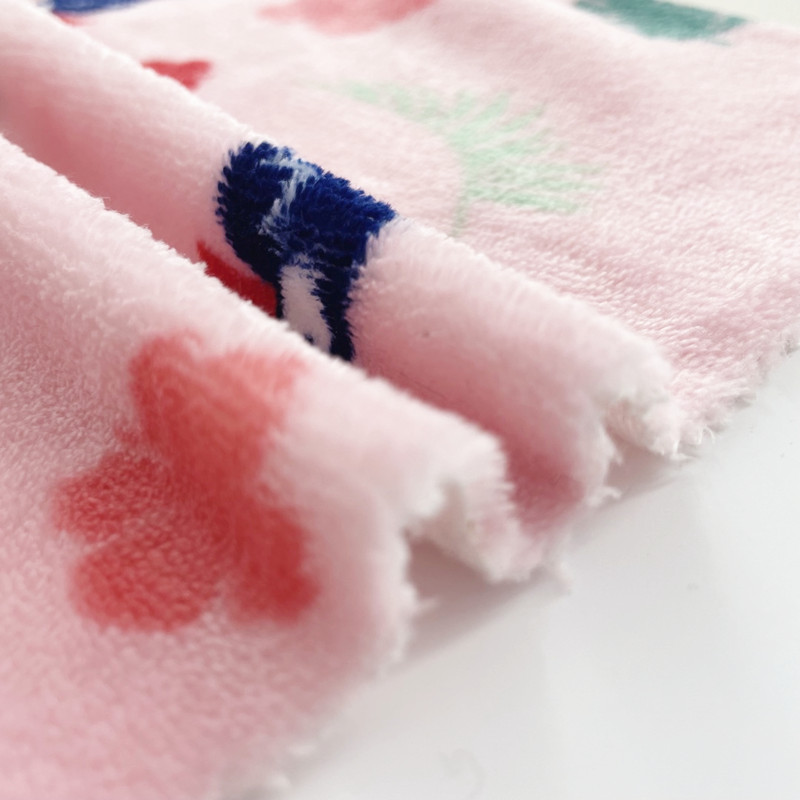 Super soft 100% polyester single side cute cartoon printed flannel fleece fabric for blanket baby garment