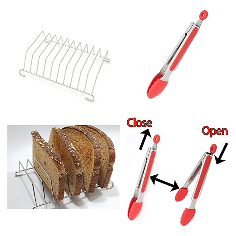 1 Set (8pcs) Air Fryer Accessories Baking Basket Pan Frying Tray Pizza Oven Rack