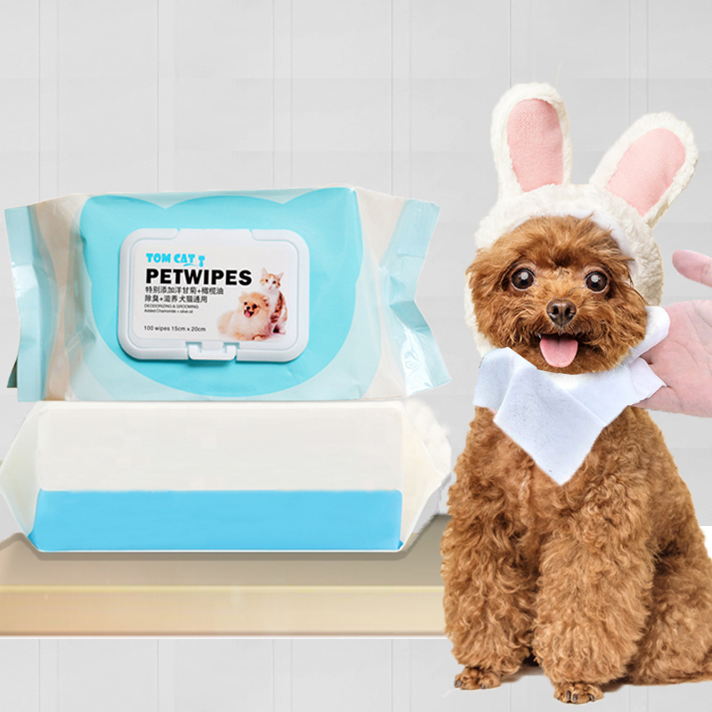 Высокое качество 100 шт. гипоаллергенный pet машина для влажных салфеток слеза очистки для собаки
