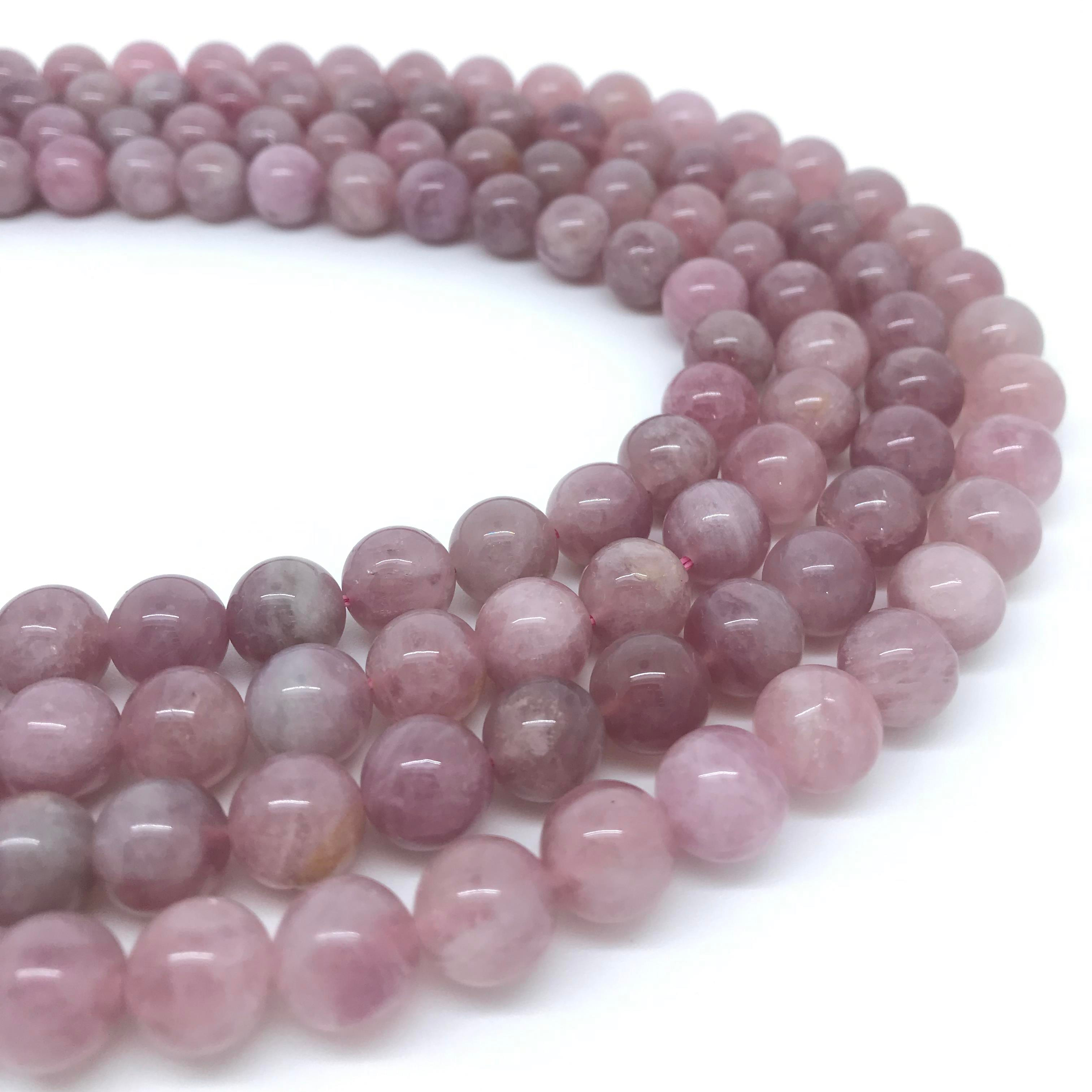 Wholesale Natural Gem 6mm 8mm Madagascar Horse Powder Rose Quartz Stone Beads DIY Loose Beads