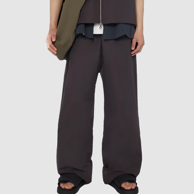 HIC Custom Men's Pants Trousers Streetwear Loose Breathable Sweat Stacks Pant NYLON COTTON Wide Leg Fit Pant