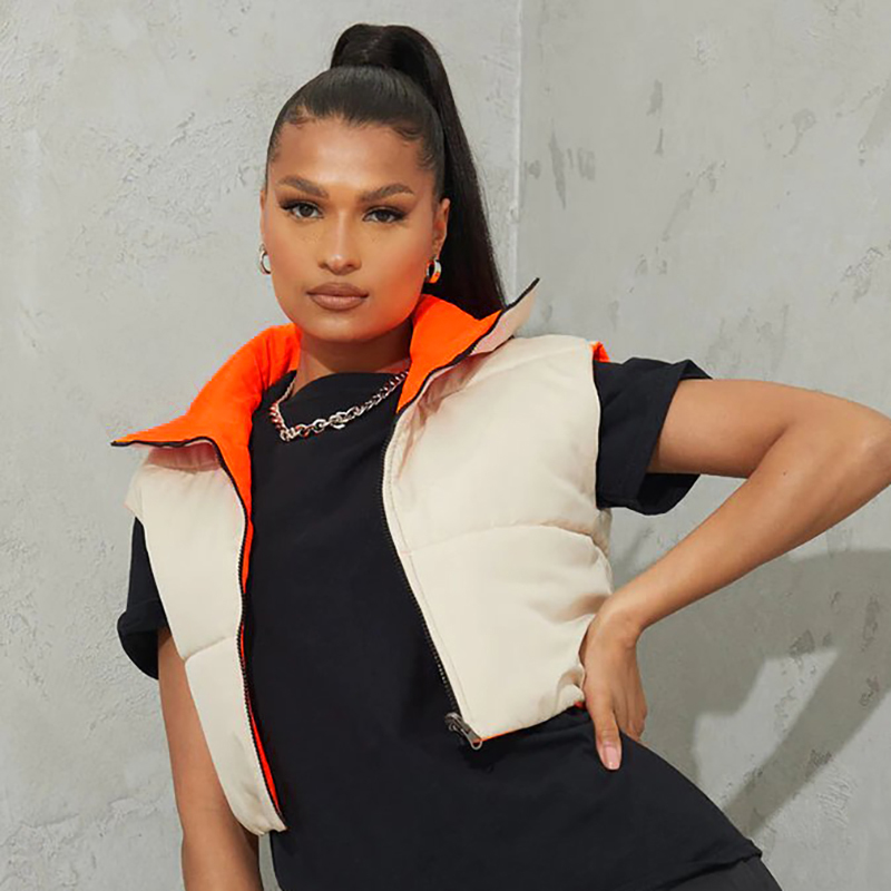 2021 winter new arrival fashion women solid color sleeveless two wear vests waistcoats warm thick lady cotton-padded clothes