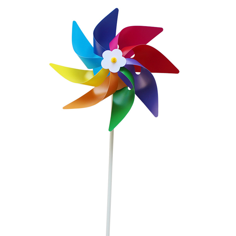 Factory wholesale plastic material windmill for kids play colourful windmill outdoor decorative garden