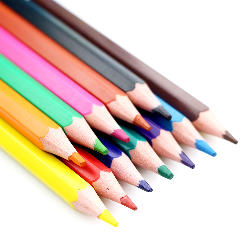 Hot Best Selling Kids Art Professional Wooden Plastic 24 Colored Pencils