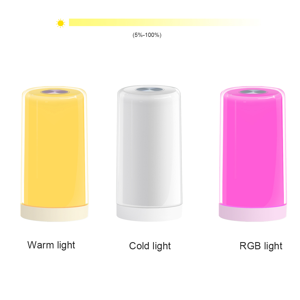 Wireless Dimmable Touch Sensor Color Changing LED Table Lamp with Night Light