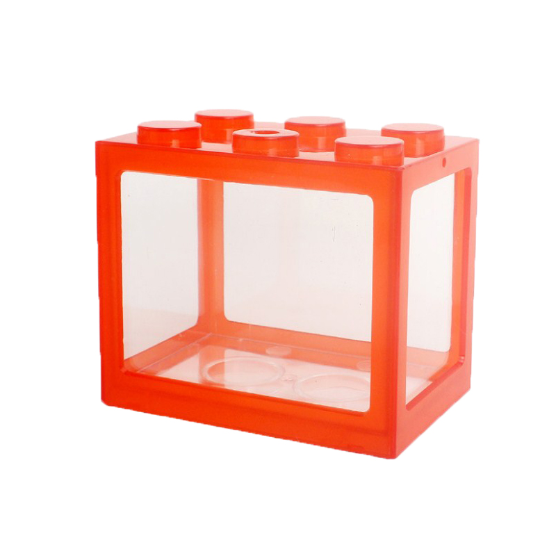 Fish Fighting Cylinder Rumble Hot sale Fish Cylinder Mini Aquarium Building Block Fish Tank Aquarium