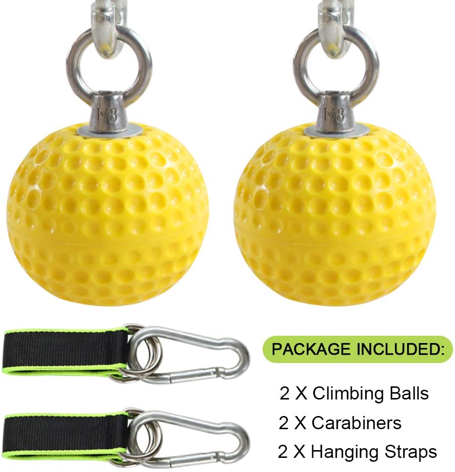 Factory Supply Cheap Strength Training Fitness Wrist Small Pull Up Ball with Stainless Steel Rings