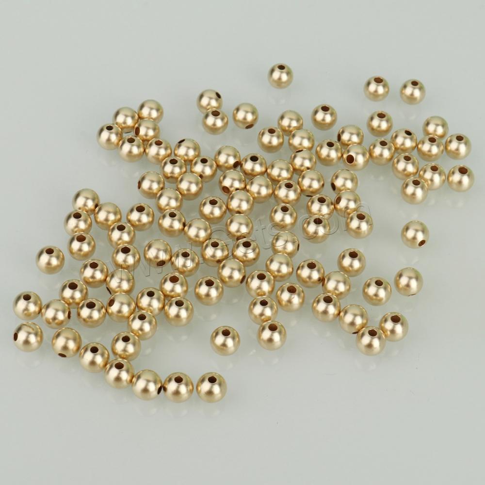hot sale beads gold filled 14k matte beads Coated Copper beads for jewelry making Round different size for choice 1359263