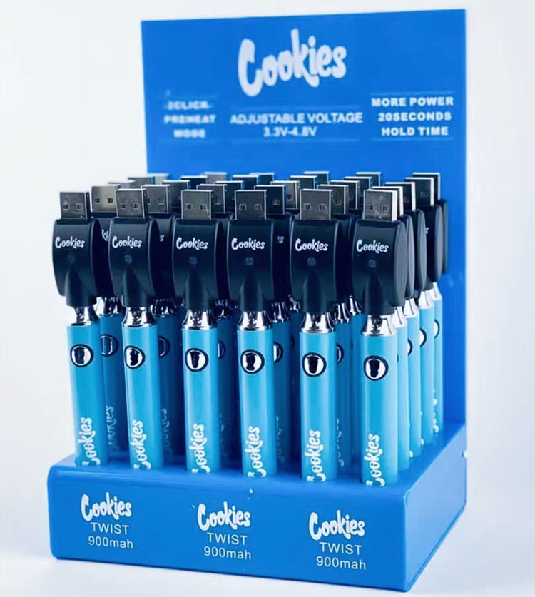 Preheat Variable Voltage CBD 510 Thread Batteries Cookies Vape Pen Battery 510 Thread Battery