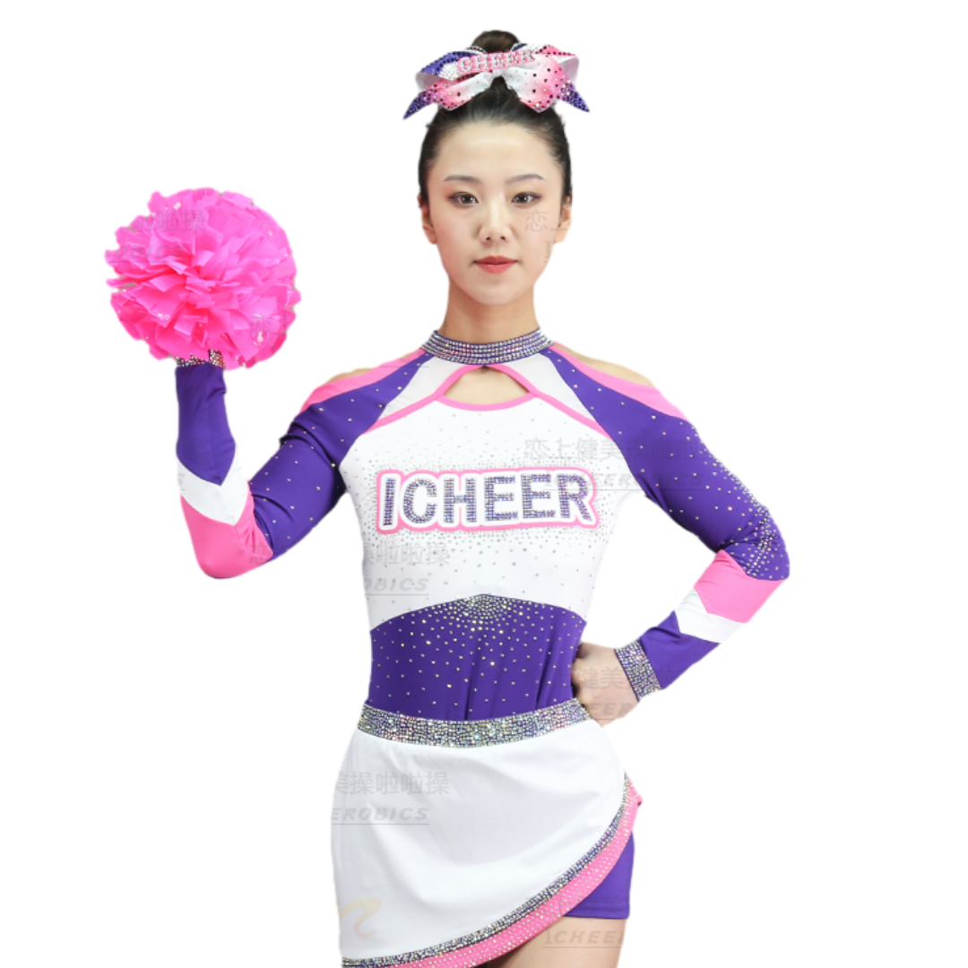 Custom Sexy Cheerleader Uniform Wholesale Blue Youth Pink High Quality Cheerleading Uniforms Kids Cheer Uniforms