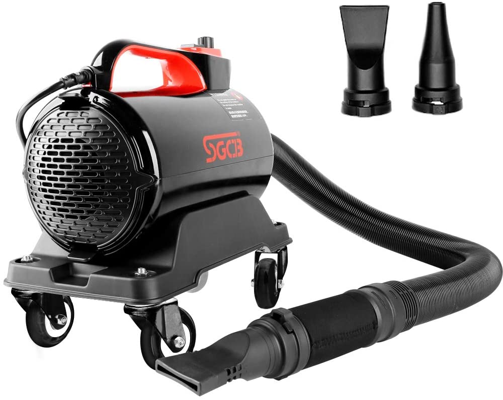 SGCB Car Air Dryer Blower High Velocity Car Dryer Air Cannon Detail Blower with 2 Jet Nozzles Long Hose