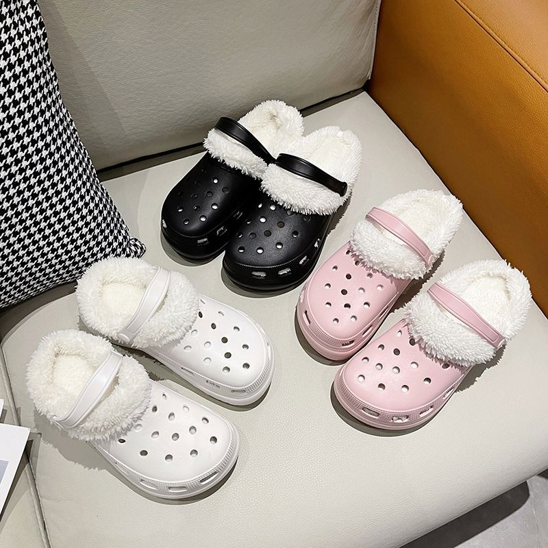 2021 New Autumn Winter With Warm Lining Fur Soft Comfortable Women and Men Garden Shoes