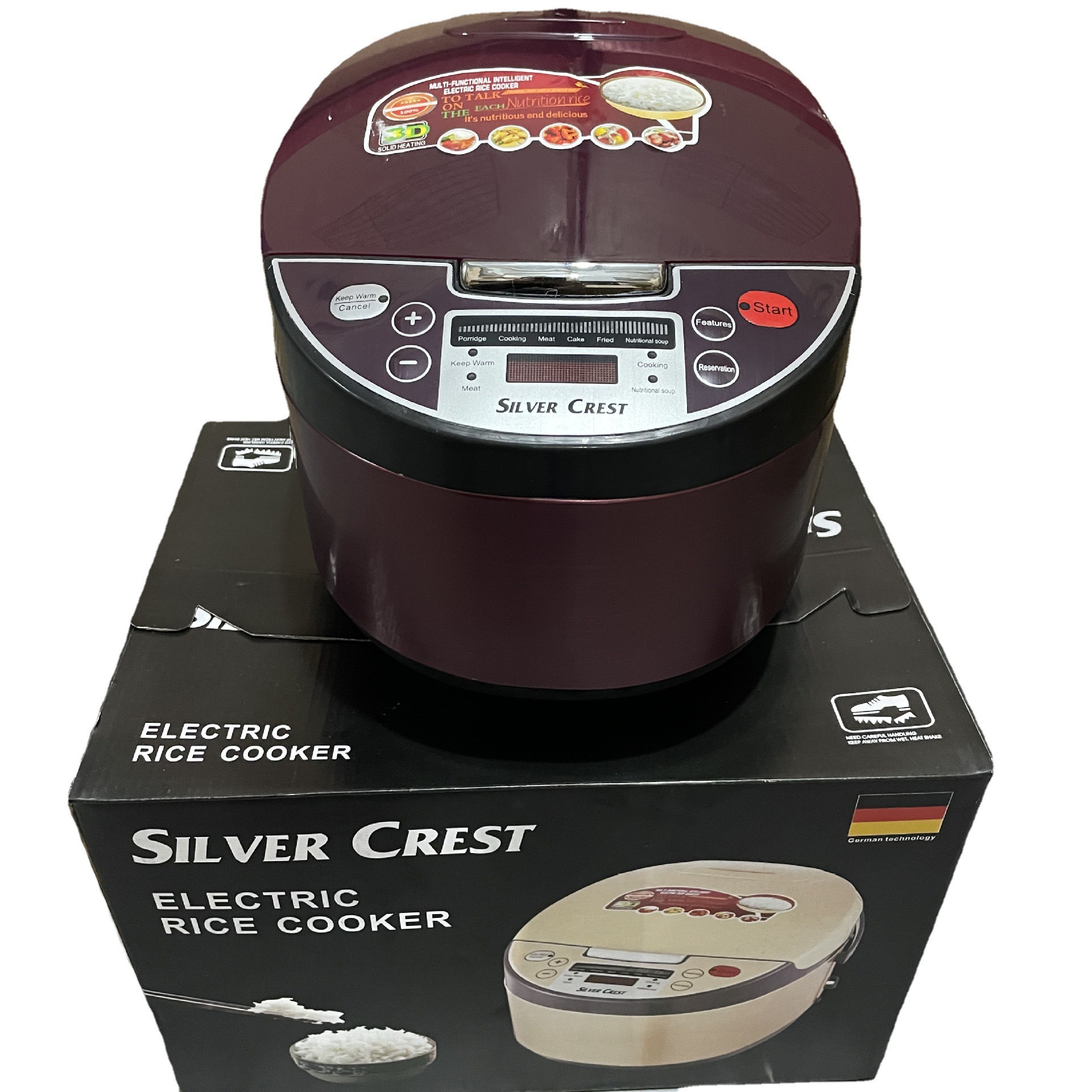 Электрическая мини-рисоварка Silver Crest из нержавеющей стали, 5 л