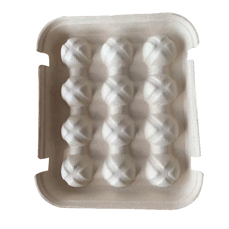 Compostable Bagasse Sugarcane Pulp Food Packaging Bath Bombs Paper Egg Material Disposable Tea Plant Fiber Moulded Box Pulp