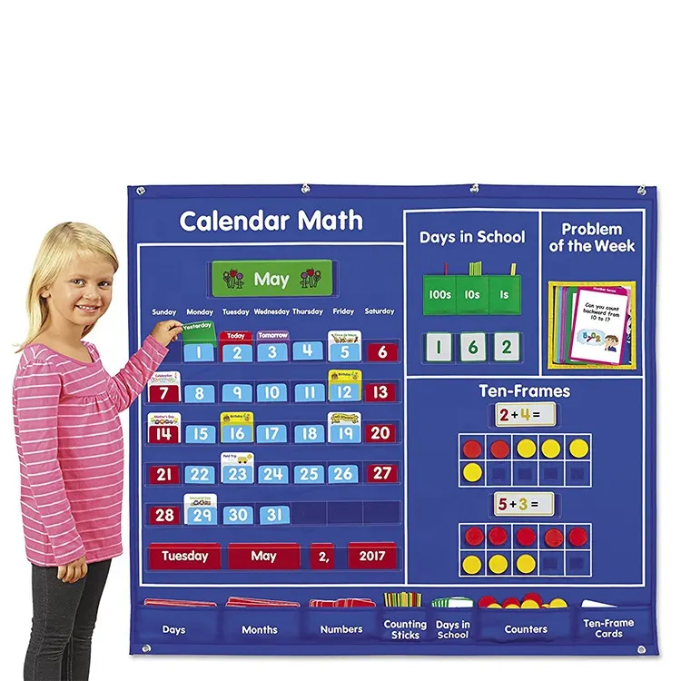 Calendar Math Activity Program Chart Math Pocket Charts For Classroom