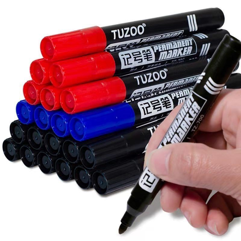 round toe waterproof permanent oil marker pen on glass carton parcel