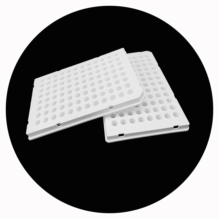 Лабораторный тест 0,1 мл белая плоская микро 96 well pcr реакционная пластина с юбкой