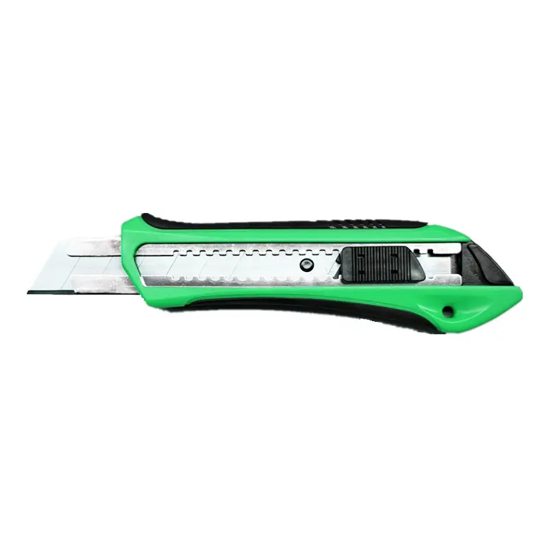 Utility Cutter Knife 25mm Plastic ABS TPR Handle Sliding Blade Snap Off Utility Cutter Knife