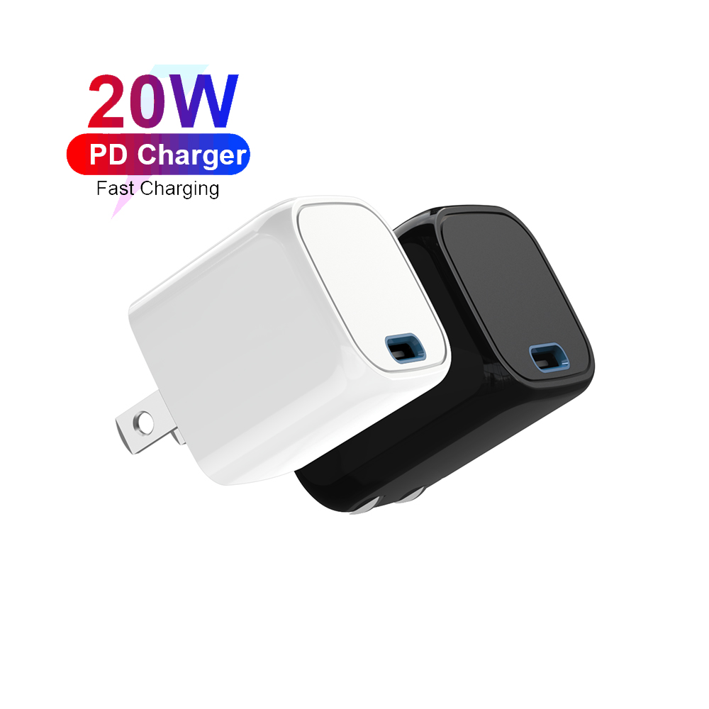 2021 Новое поступление портативное USB C зарядное устройство для мобильных телефонов Мини 20 Вт PD настенное зарядное устройство для iPhone 12 Pro Max