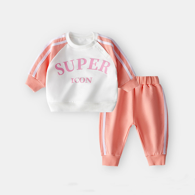 Autumn Newborn Baby Clothes Baby Boy and Girl's Long-sleeved T-shirt Trousers 100% Cotton Two-Piece Casual Suit  body suit
