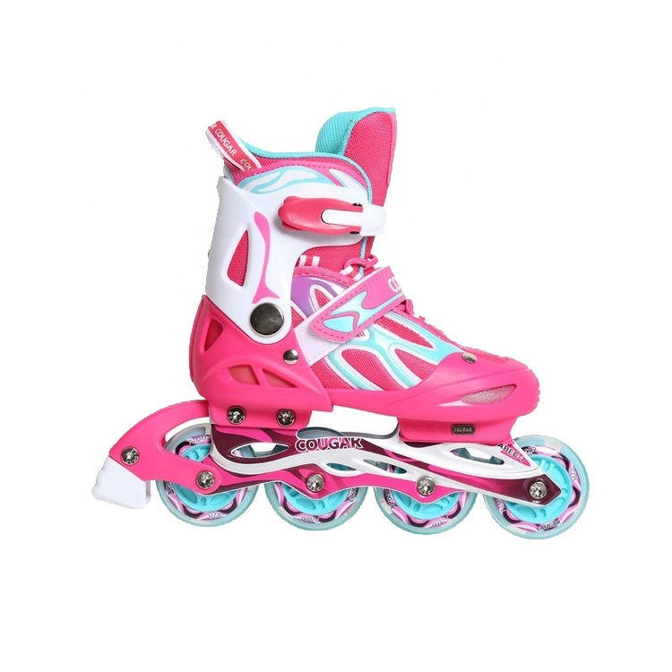 Factory Wholesale Popular Boys Girl Flashing Light 4 Wheels Roller Kids and teenagers Skates Shoes