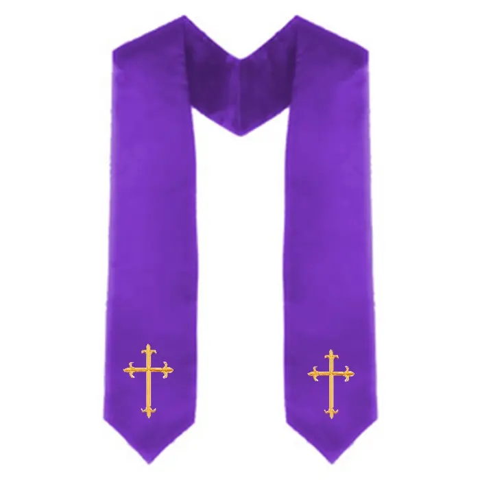 Embroidered Choir Stoles with Cross