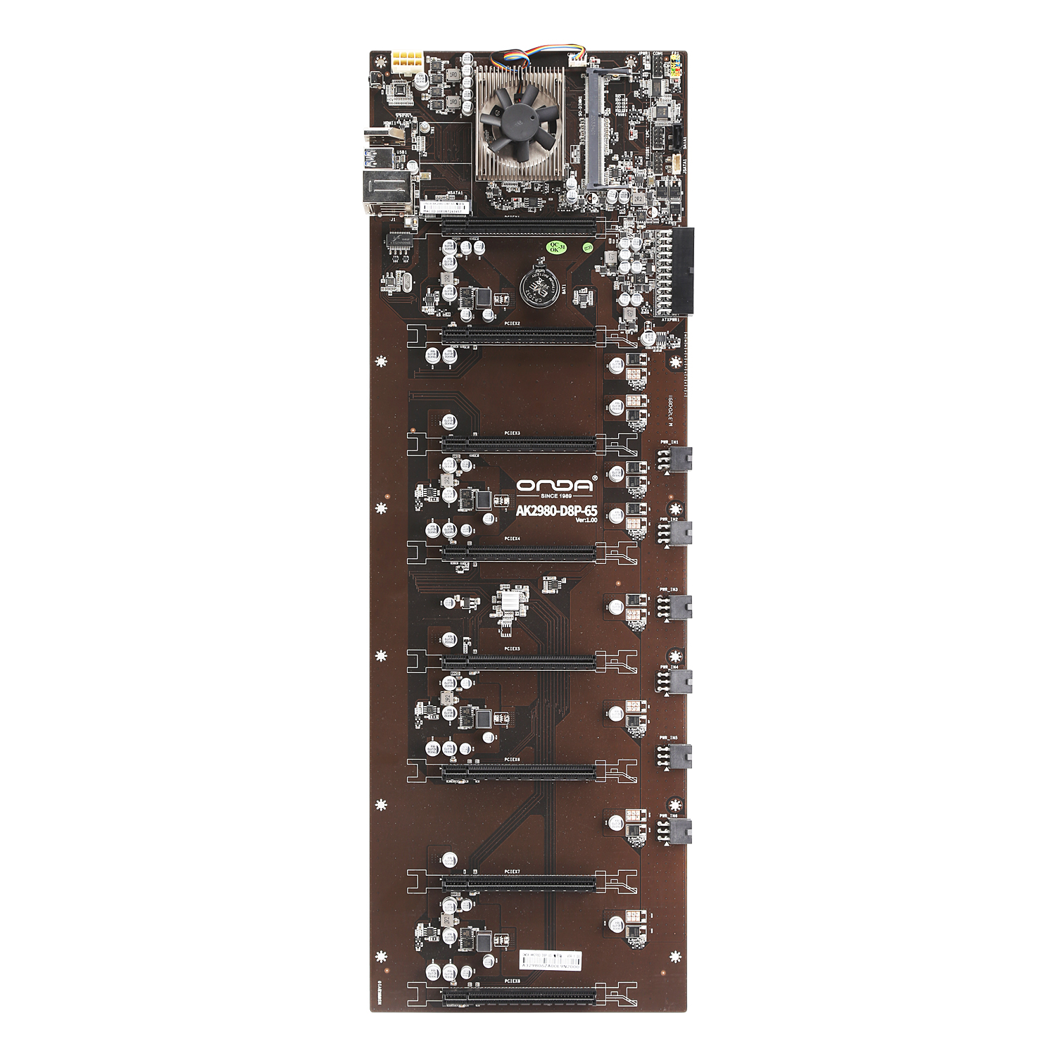 Genuine For Mining 8 Gpu 6 Rig Graphics Cards 3060 Case AK2980 D8P-65 And Mining Motherboard With Cpu