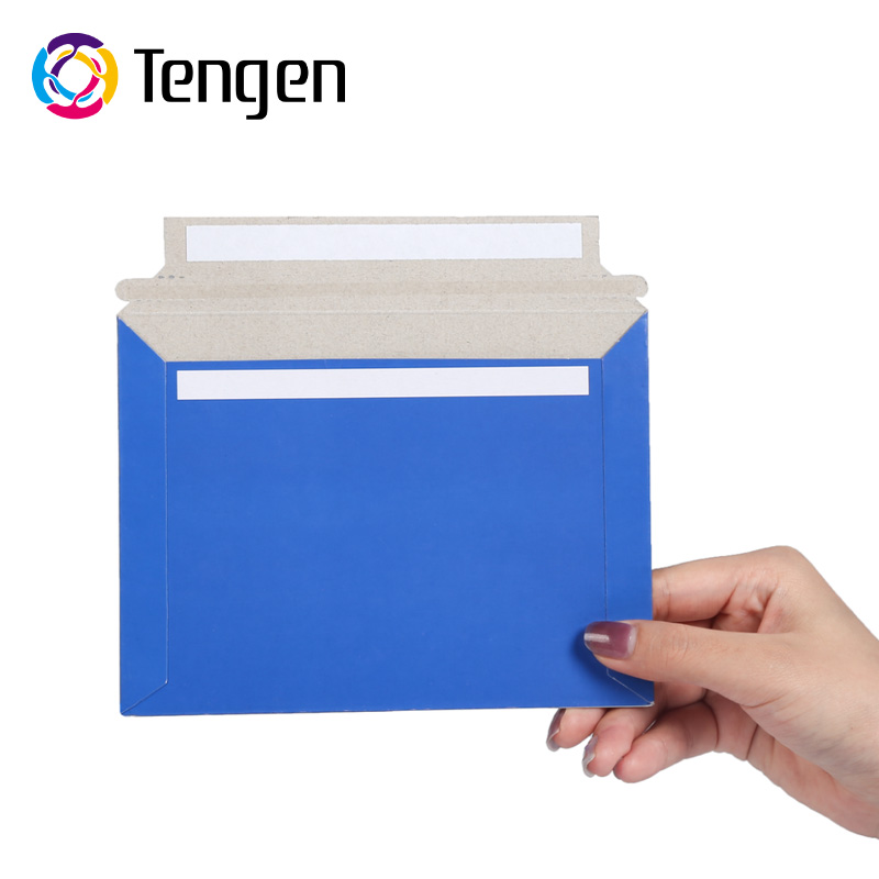Tengen, экологически чистые индивидуальные синие конверты для почтовых отправлений, упаковка, твердые картонные конверты