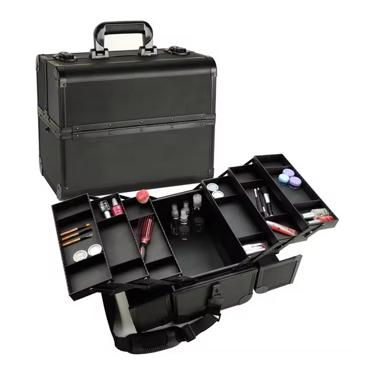 Eyeshadow Kit Make Up Travel Leather Vanity Storage Wholesale Box Organizer Big Suitcase Makeup Professional Cosmetic Case