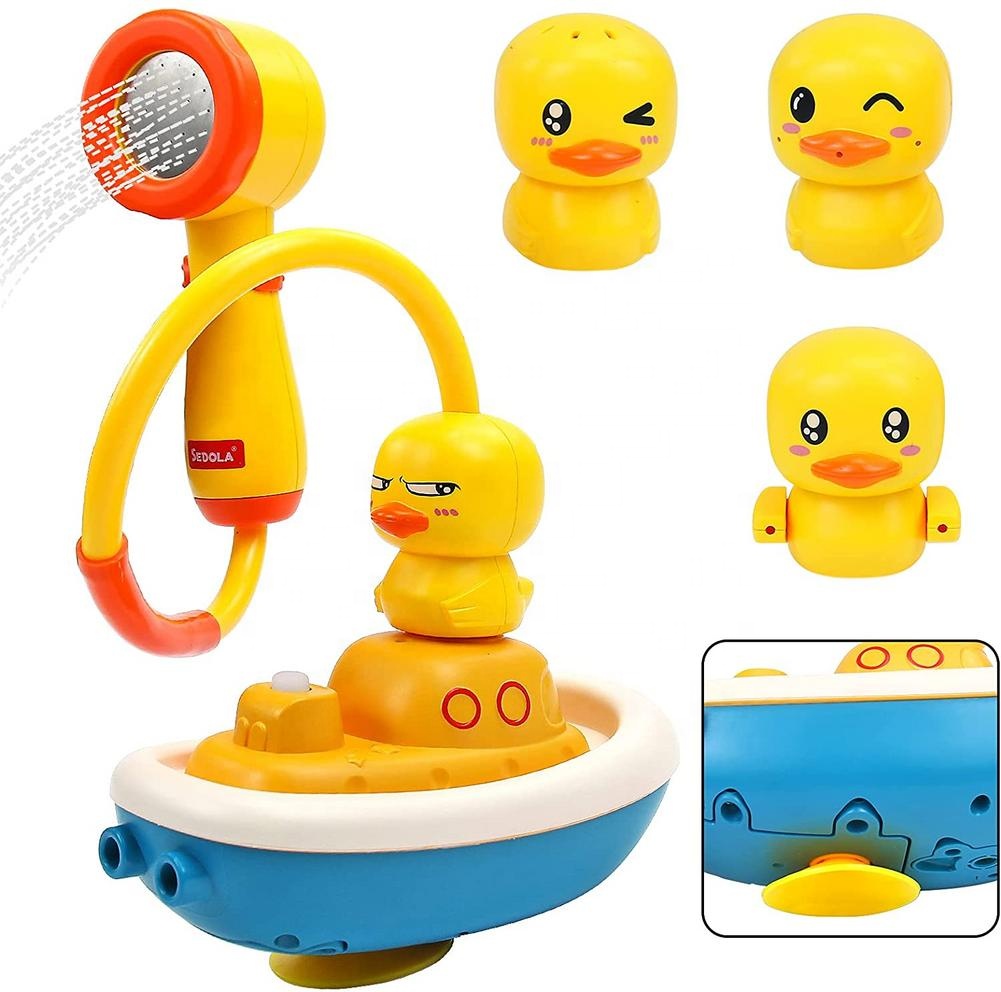 Duck Sucker Shower Spray Water Toys Baby Bath Toys For Kids Electric Floating Bathtub Sprinkler Toy