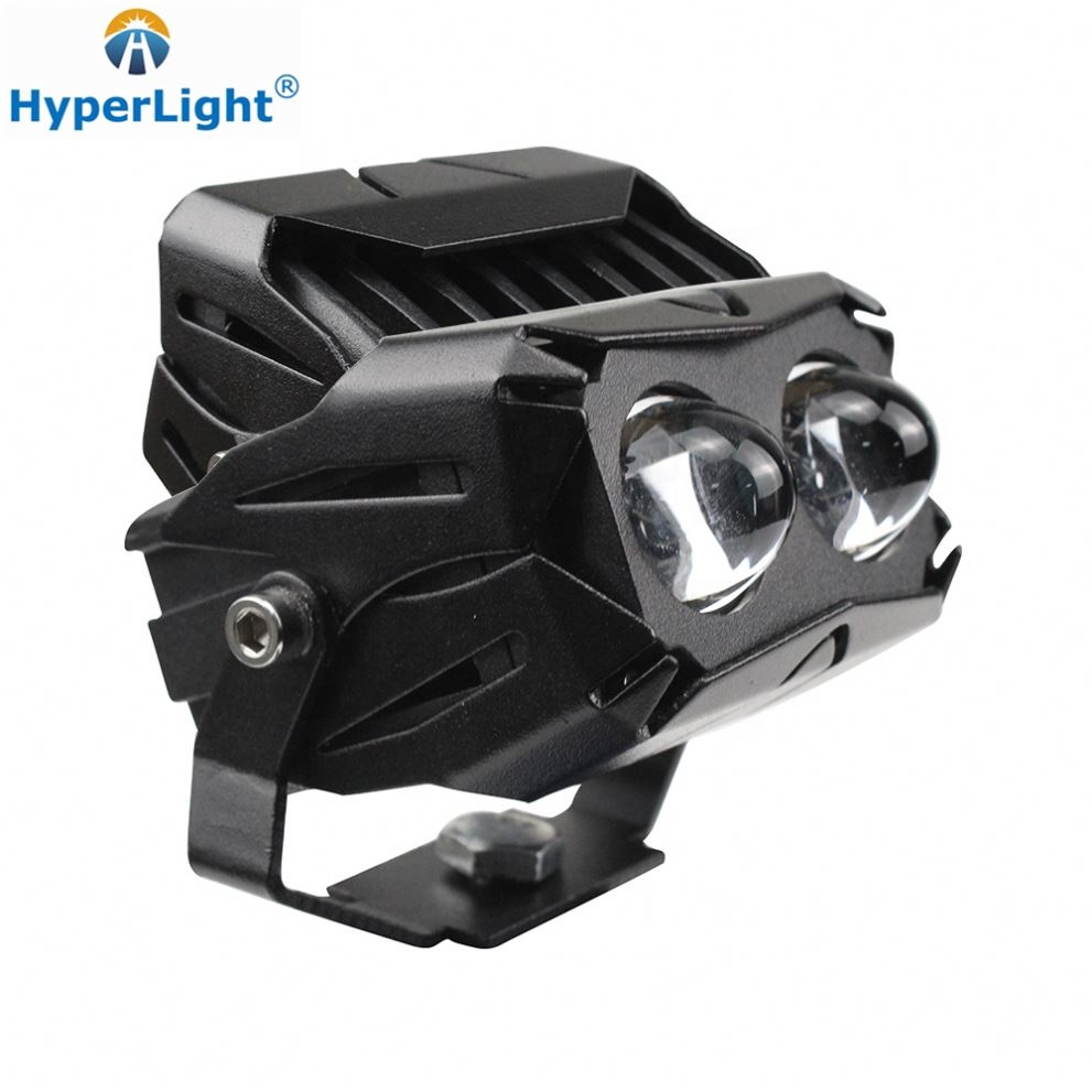 Светодиодные мотоциклетные Противотуманные фары HyperLight 6000K 3000K U10, 60 Вт, светодиодный прожектор, светодиодные фары для мотоцикла