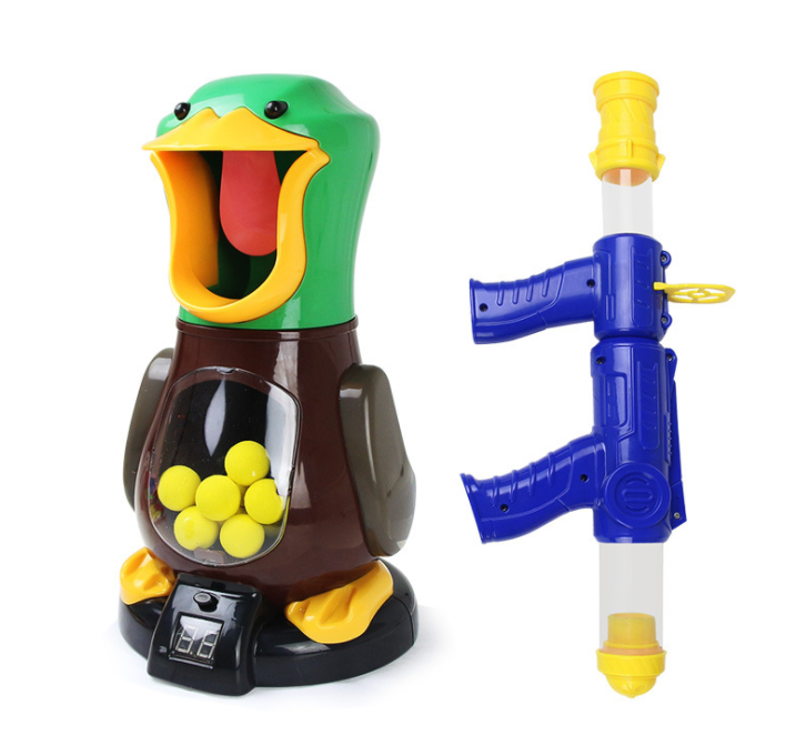 Hit Me Duck EVA Soft Bullet Aerodynamic Continuous Firing Fun Toy Gun Outdoor Parent-child Interactive Games Toys
