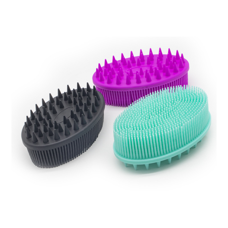 New silicone oval bath brush Baby bath brush