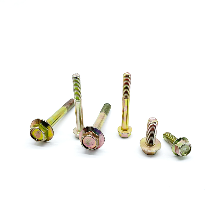 M4 M6 M7 M8 M10 M19 M21 Motorcycle Grade 12.9 9.8 8 Hexagon Flange Bolts Stainless Steel Din 6921 Hex Flange Head Bolt