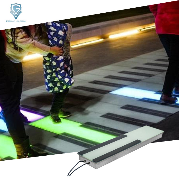 Программируемый RGB Открытый интерактивный LED танцпол пианино