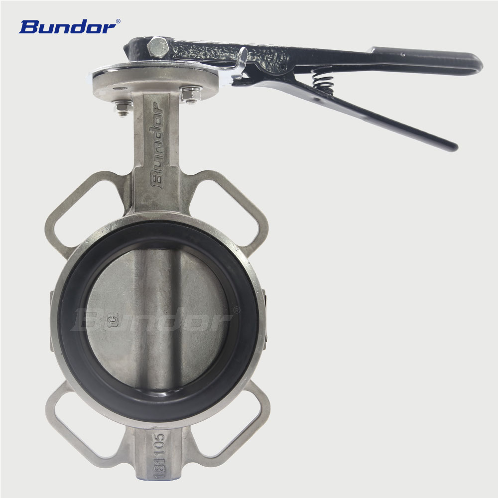 Bundor DN50-150 1.6Mpa управляемая ручка из нержавеющей стали поворотный дисковый стяжной затвор