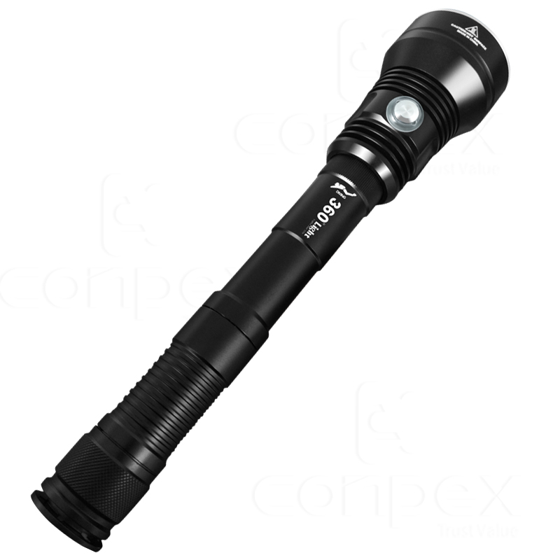 5 Modes High Power Flash 3AAA 18650 Rechargeable Battery Zoom Aluminium torch IP68 diving Led Flashlight
