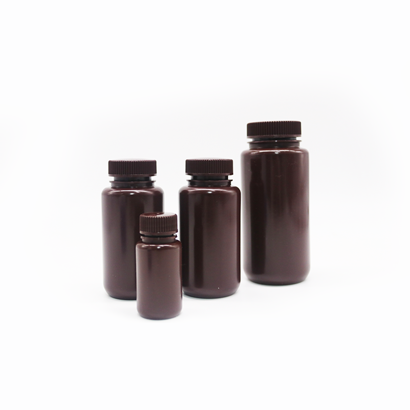 8ml 15ml 30ml 60ml 125ml 250ml 500ml 1000ml Plastic HDPE Wide Mouth Reagent Bottles For Lab