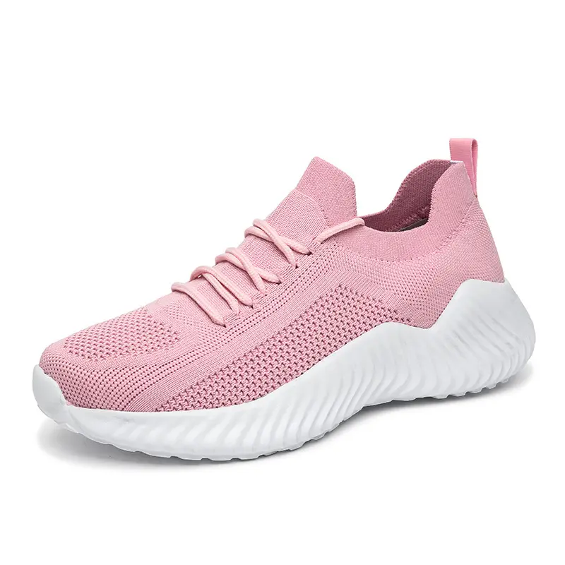 Customized color fly knitting chaussures homme sport for women sneakers