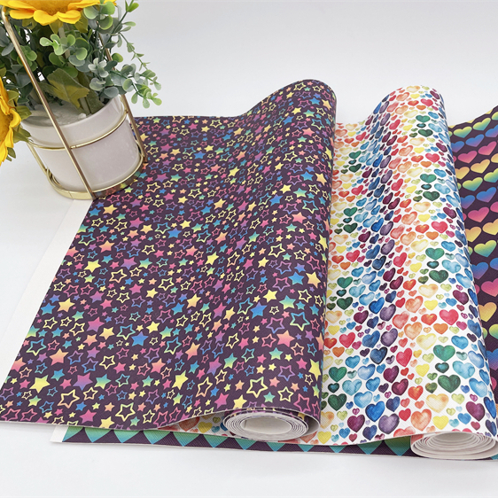 Wholesale Soft All Over Printing Pu Faux Leather Bags High Quality Leather Fabric For Bag