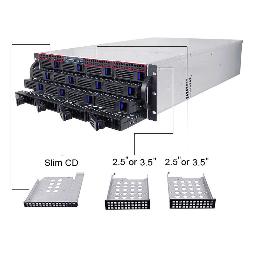 3U стойка для сервера с 16 отсеками Hot-Swappable SATA/SAS Drive bay, MiniSAS /SATA коннектор