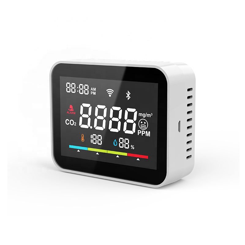 Портативный интеллектуальный Wi-Fi датчик концентрации CO2 HIMOJO, датчик качества воздуха, датчик Co2, управление, Wi-Fi, углерод