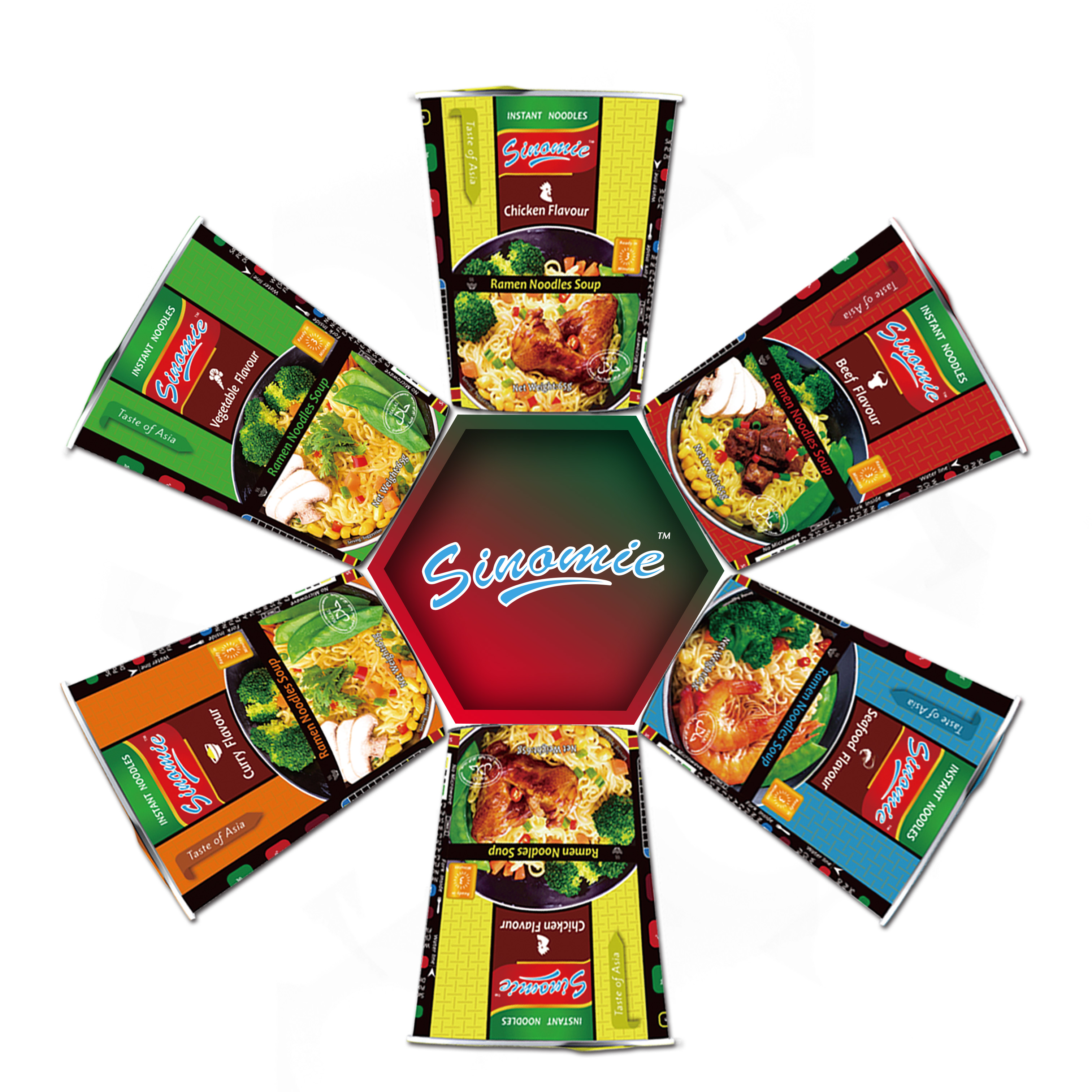 Китайское производство оптом 3 минуты Халяль пшеничная мука Ramen еда оптом чашка лапша быстрого приготовления