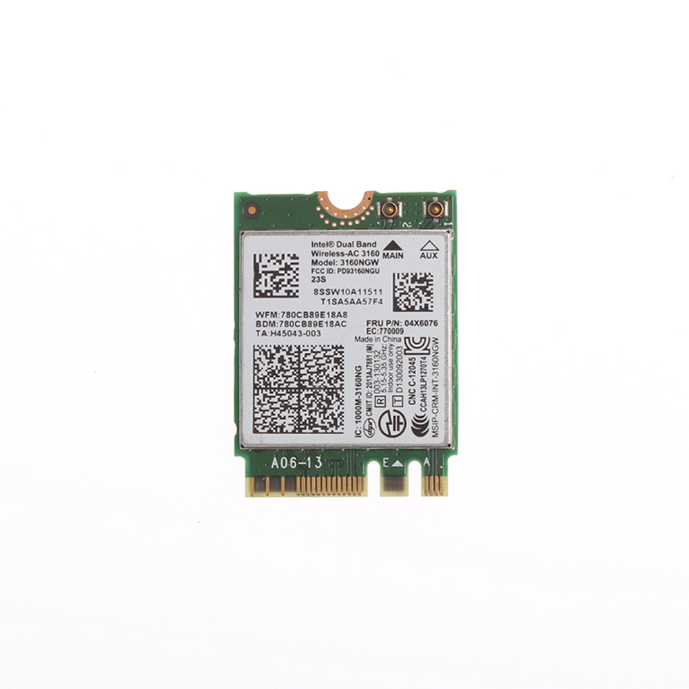 Для Lenovo IBM 04X6076 Intel Wireless-AC 3160NGW NGFF M.2 Wi-Fi Wlan-Карта BT Dual Band Wireless-AC 3160NGW 802.11ac сетевая карта