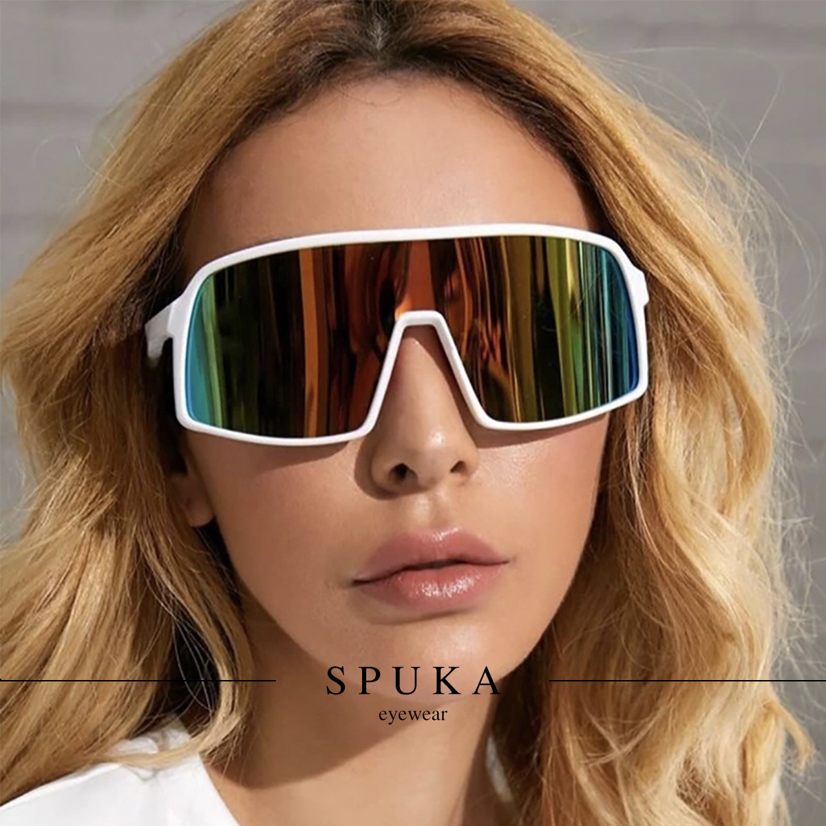SPUKA 1998 спортивные очки с зеркальными УФ-линзами для мужчин и женщин, спортивные солнцезащитные очки для улицы