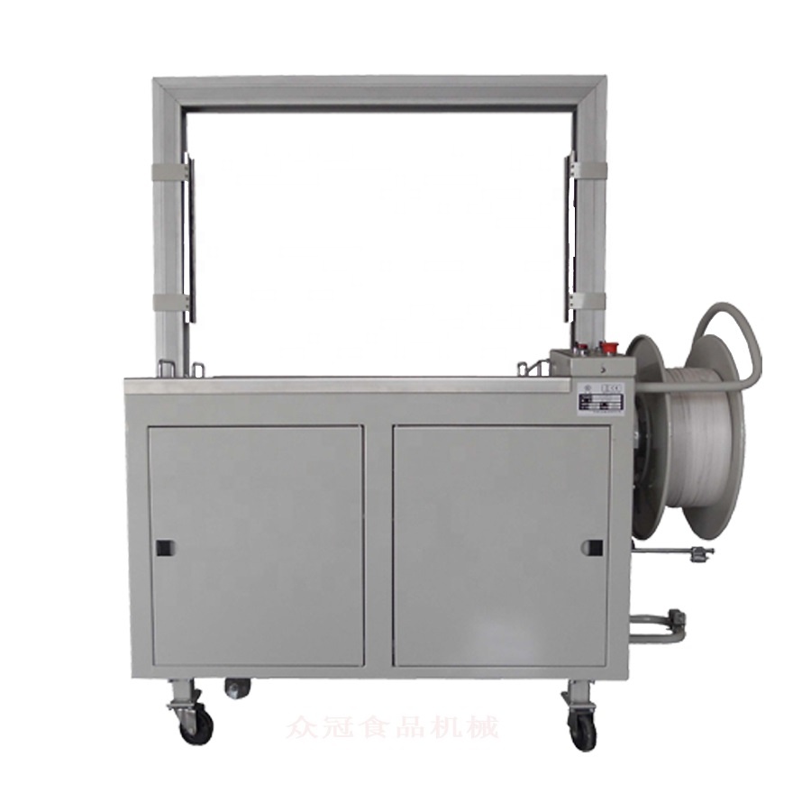 horizontal manual carton box carton electric strapping machine manual semi automatic bundle strapping machine