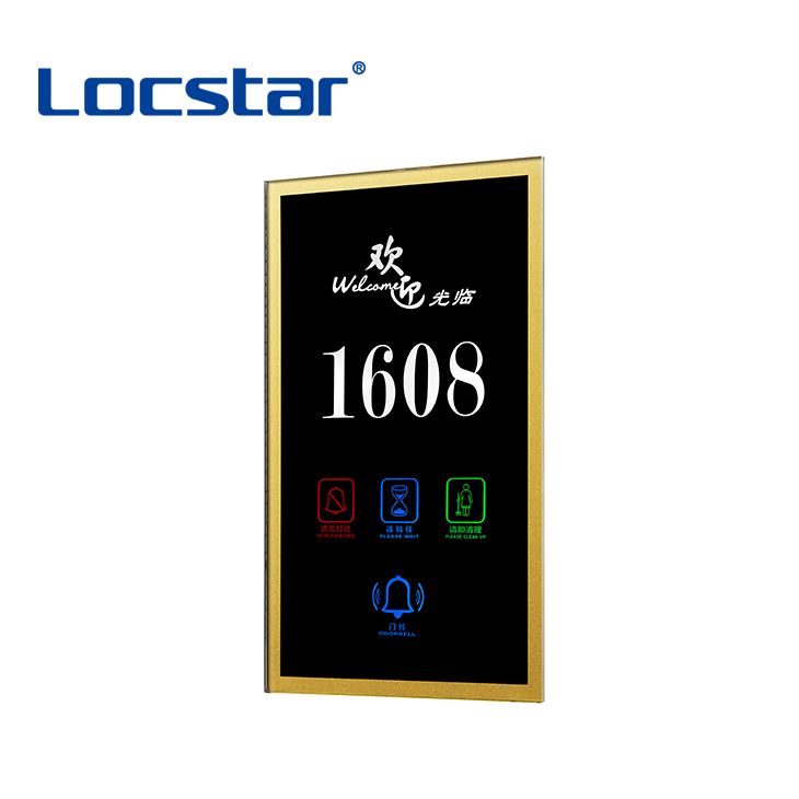 Современная Настенная табличка с ЖК-дисплеем Locstar для номера отеля с дверными табличками DND, табличка с знаком, Электронная дверная табличка, номер комнаты, отображает цинковый сплав <5 Вт