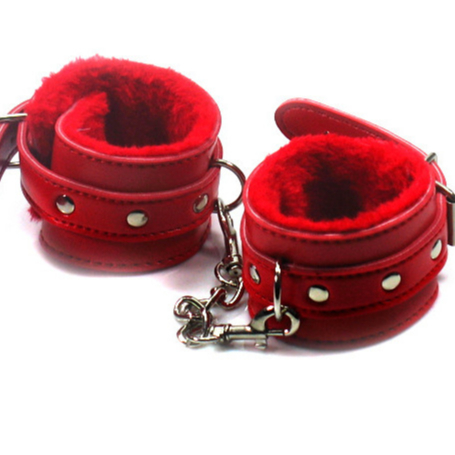 Supplier Wholesale Customized Portable Soft Cheap Novelty Design Plush Leather Handcuffs Anklecuffs Sm Sex Toys