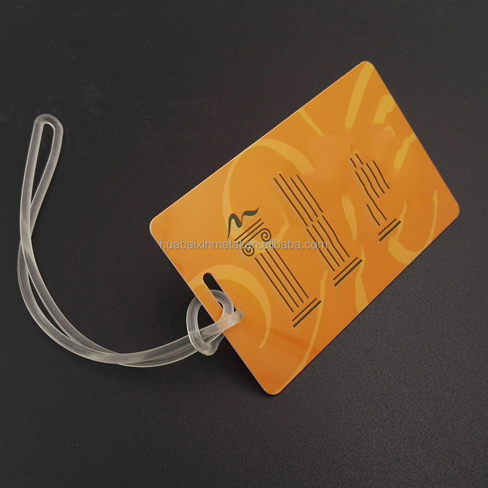 Huabaixin Creative Cartoon Square Special-Shaped PVC Luggage Tag Hard Plastic Transparent Lanyard Service Equipment Making
